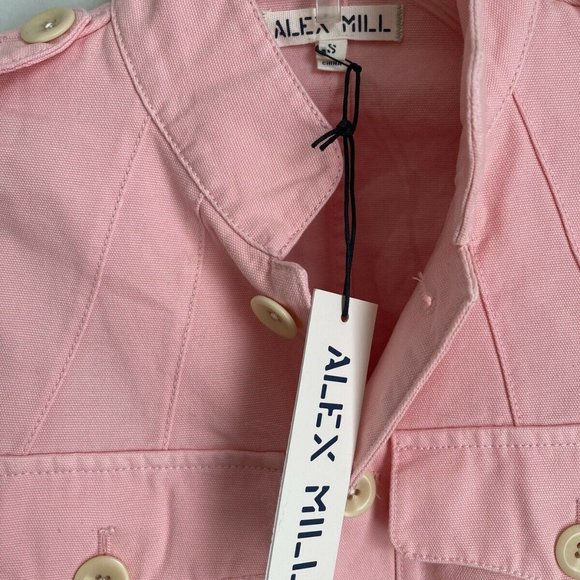 New Alex Mill Pink Officer’s Jacket - Picture 4 of 6